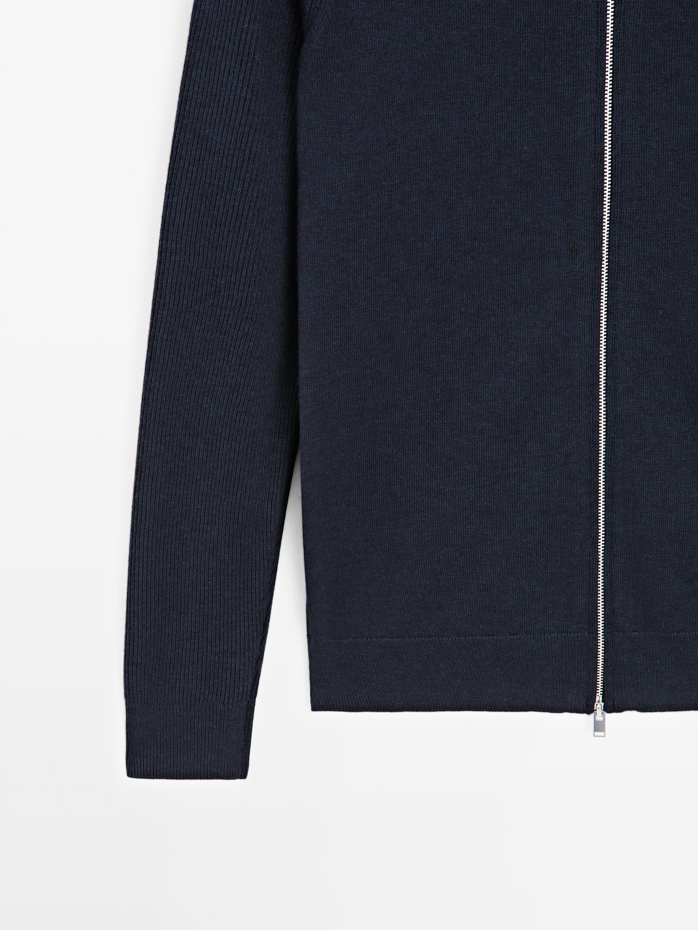 Cardigan à manches raglan en coton mélangé